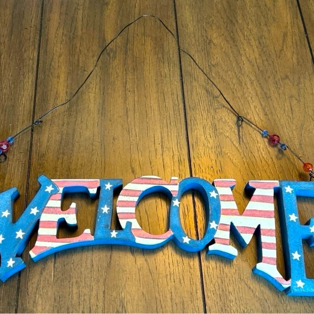 Vintage Americana  WELCOME  Sign